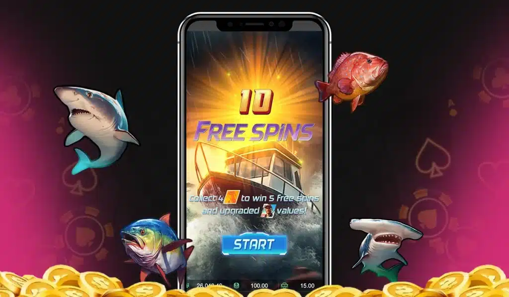 Shark Hunter ฟีเจอร์พิเศษ Free Spins